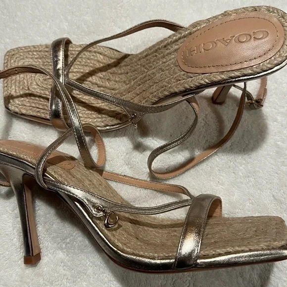 Coach Kaia metallic strappy heeled sandal - Picture 3 of 5